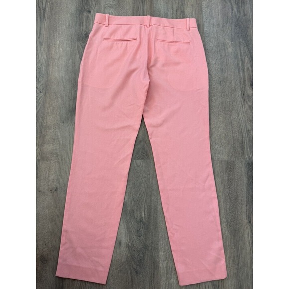 THEORY Sienna Pants Womens 6 Cropped wool-twill tapered Salmon Pink Read - Picture 10 of 11